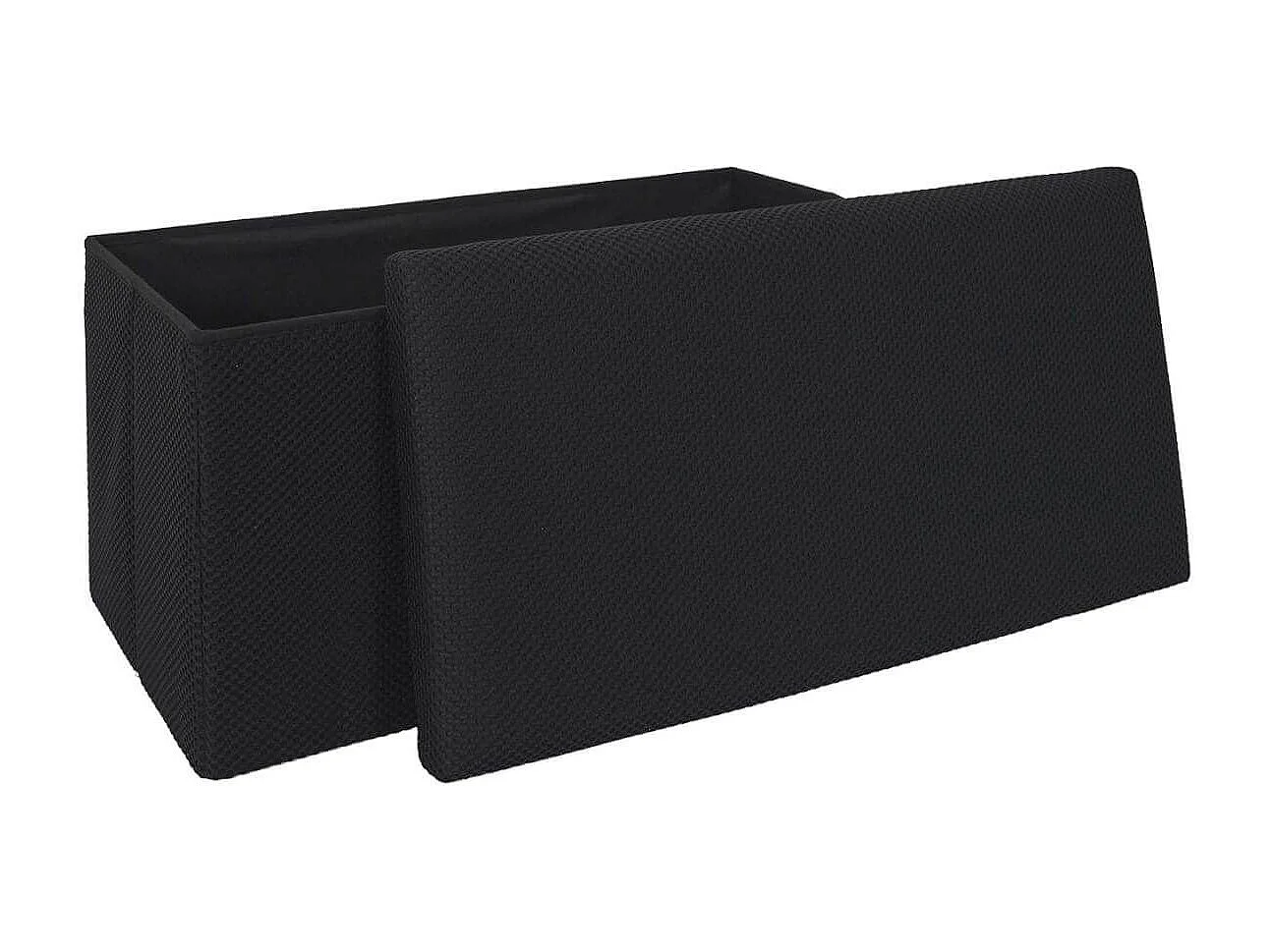 Banc coffre pliable en tissu texturé maille 3D kaki - ELECTRON