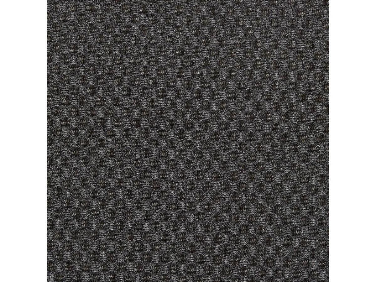 Pouf rangement rond en tissu texturé maille 3D noir - ELECTRON