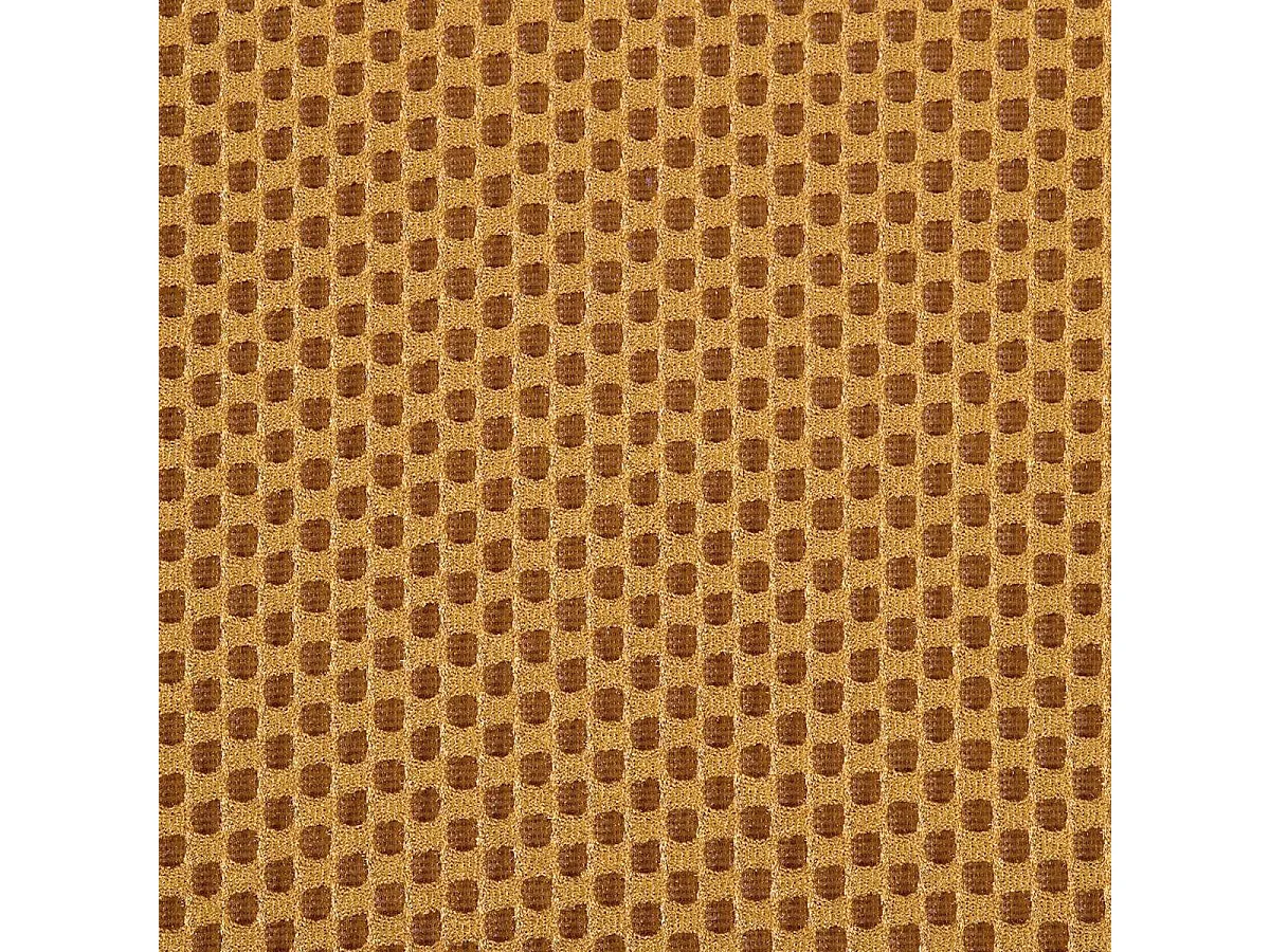 Lot de 4 chaises coque plastique et coussin en tissu texturé maille 3D jaune - ELECTRON