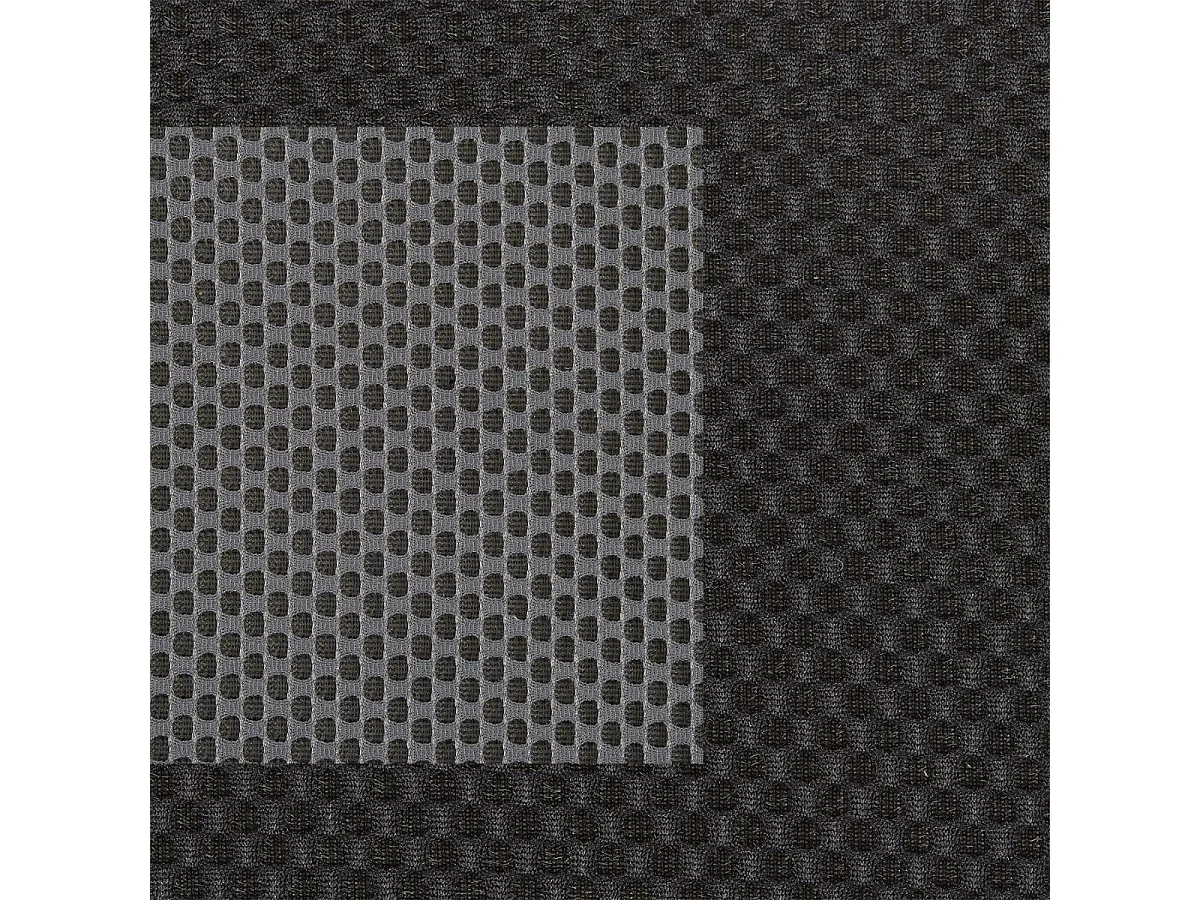 Lot de 2 chaises coque plastique et coussin en tissu texturé maille 3D gris - ELECTRON