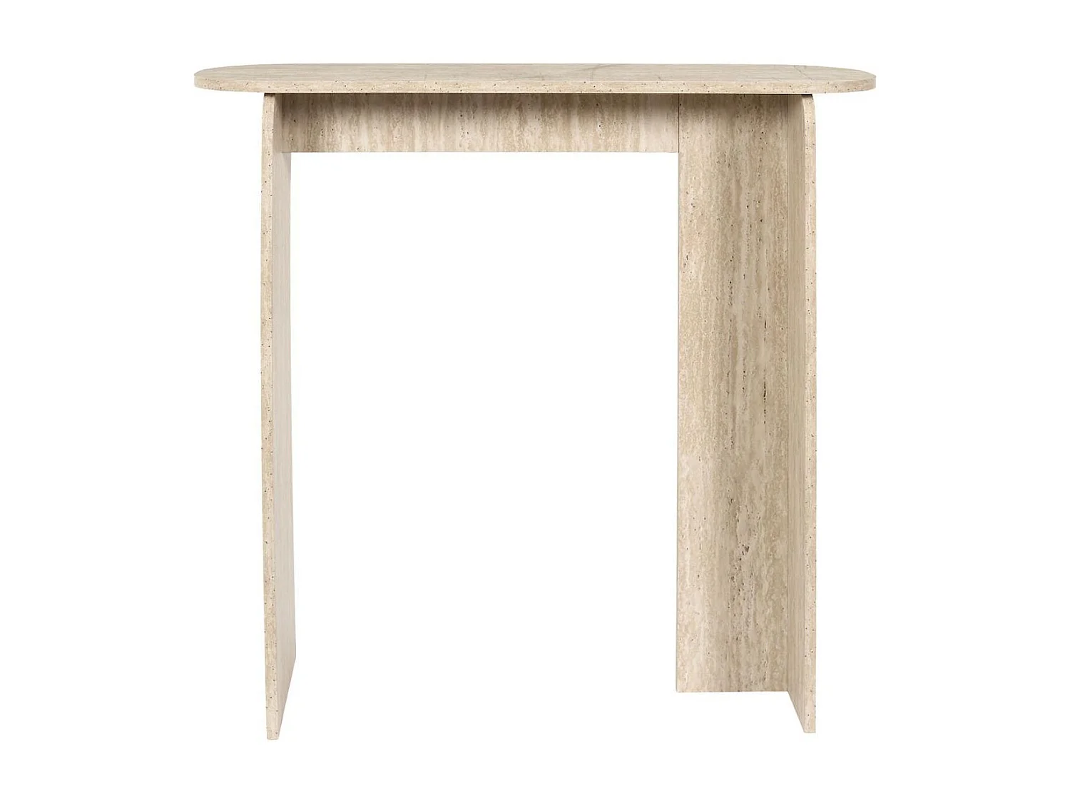 Console plateau et piétements en MDF aspect travertin - VERTINA