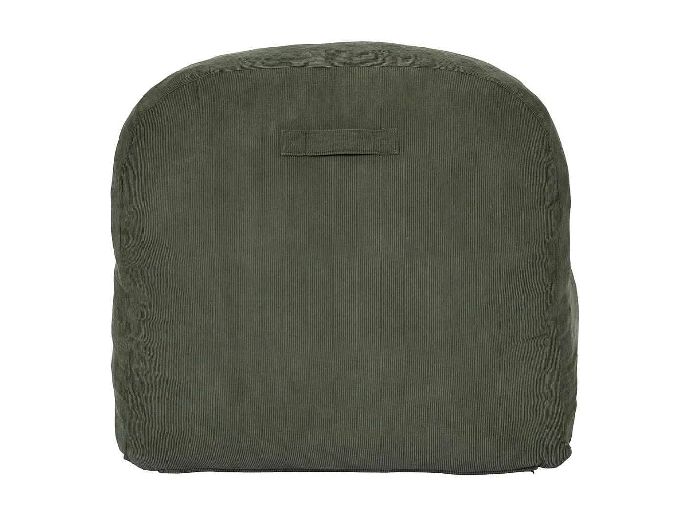 Chauffeuse lounge en mousse et tissu velours vert - GRANT