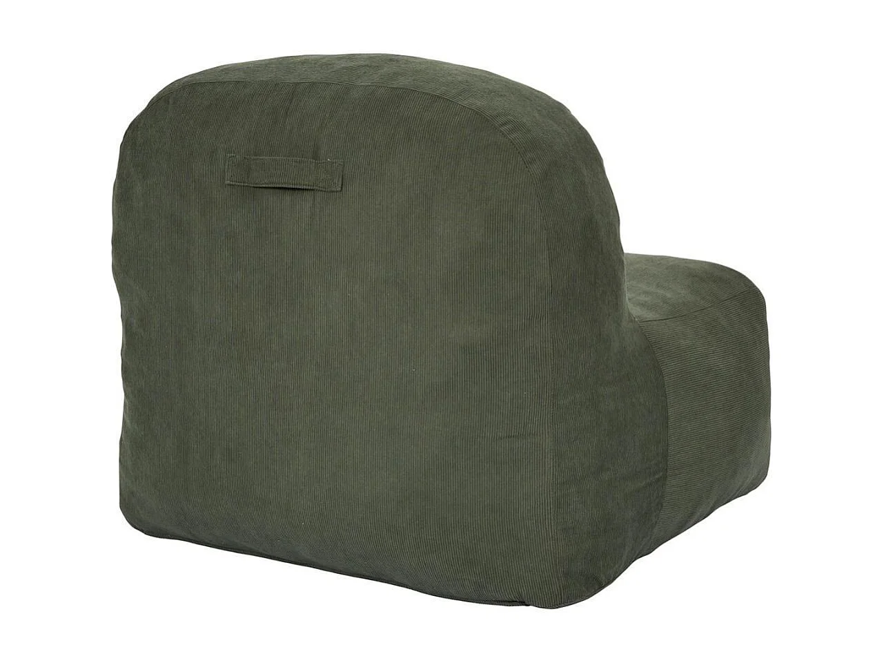 Chauffeuse lounge en mousse et tissu velours vert - GRANT