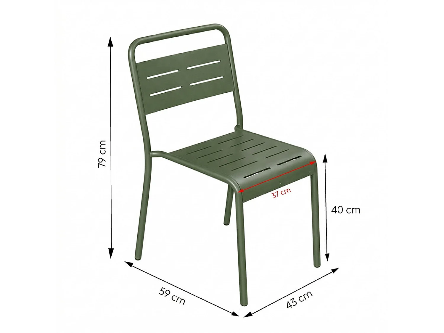 Ensemble table de jardin 234 cm et 10 chaises vert BERGAME