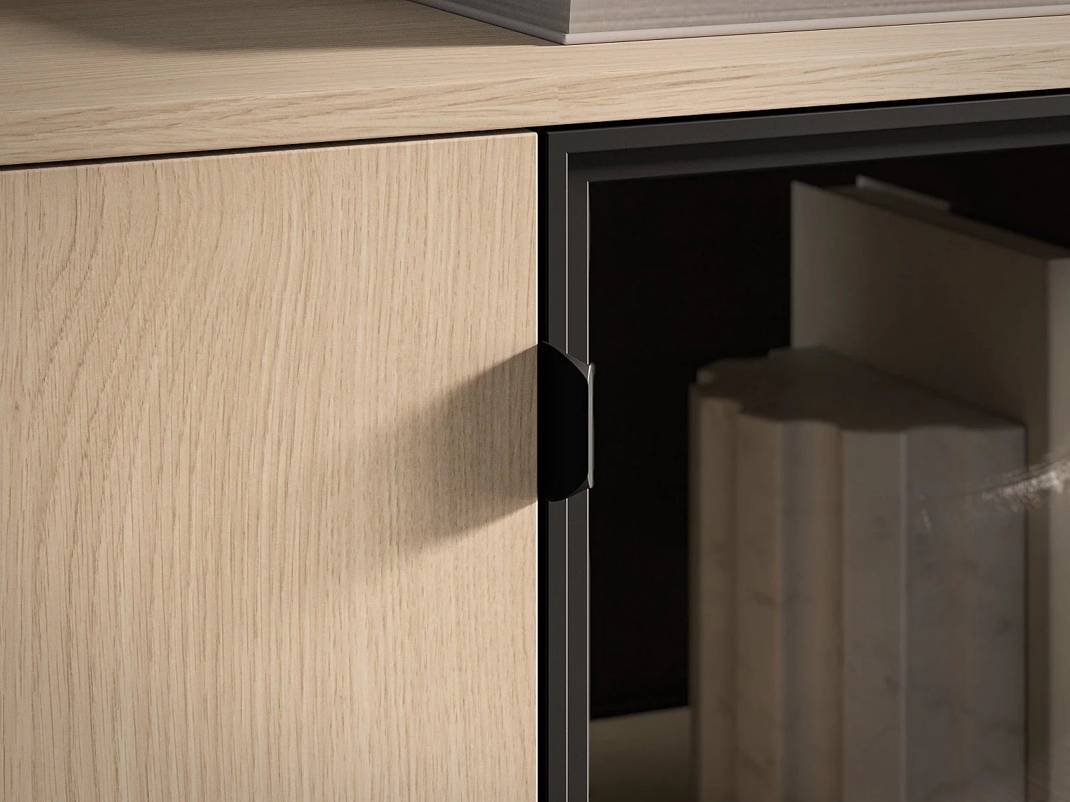 Dressoir 2-deurs - Lindberg eiken - 107 cm - BARNEE