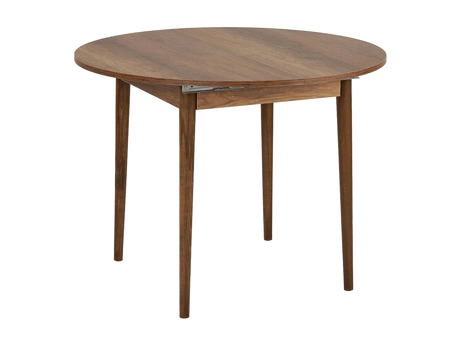 Table ronde extensible effet bois noyer 100-131 cm MARFA