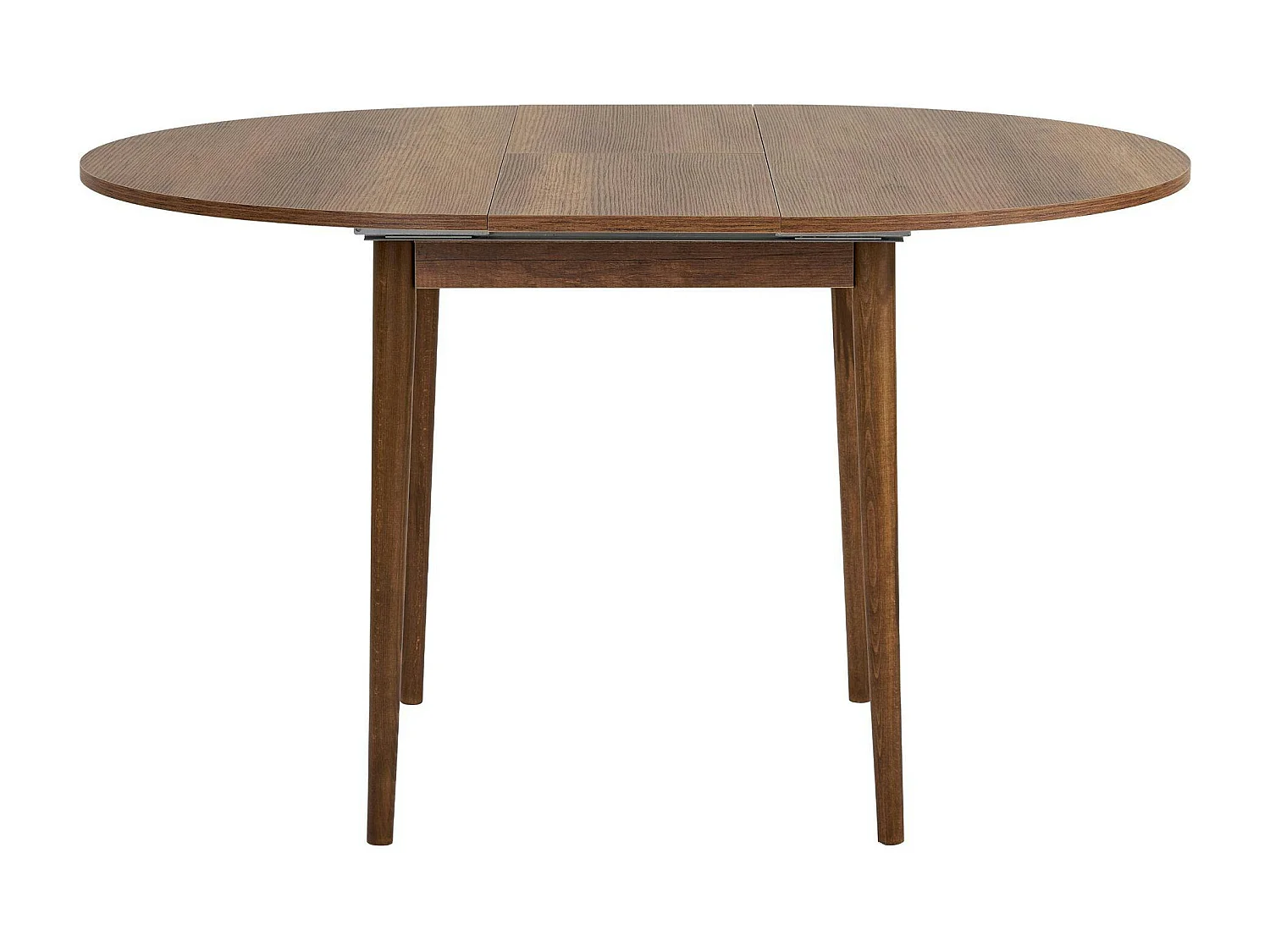 Table ronde extensible effet bois noyer 100-131 cm MARFA