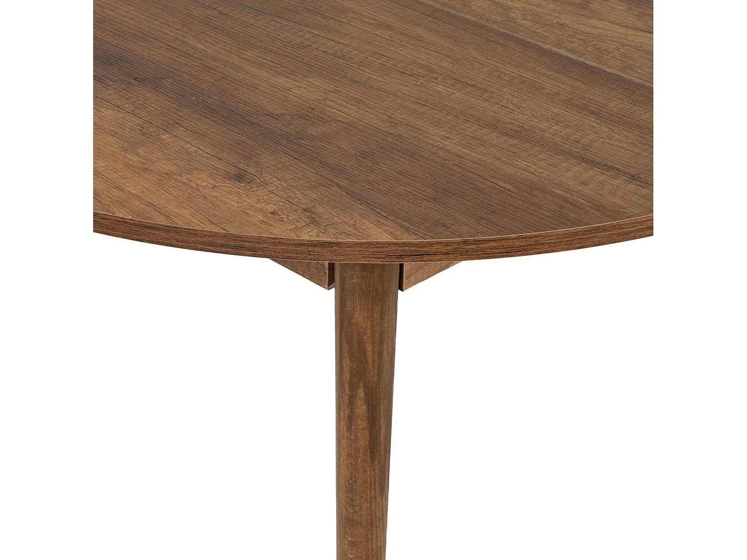 Table ronde extensible effet bois noyer 100-131 cm MARFA