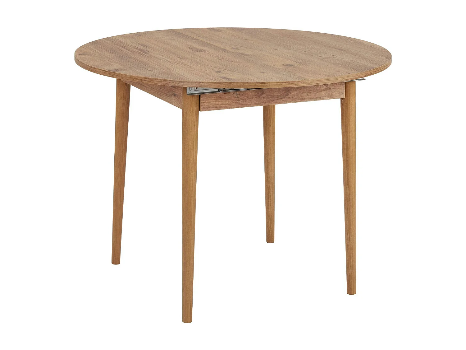 Table ronde extensible effet bois de pin 100-131 cm MARFA