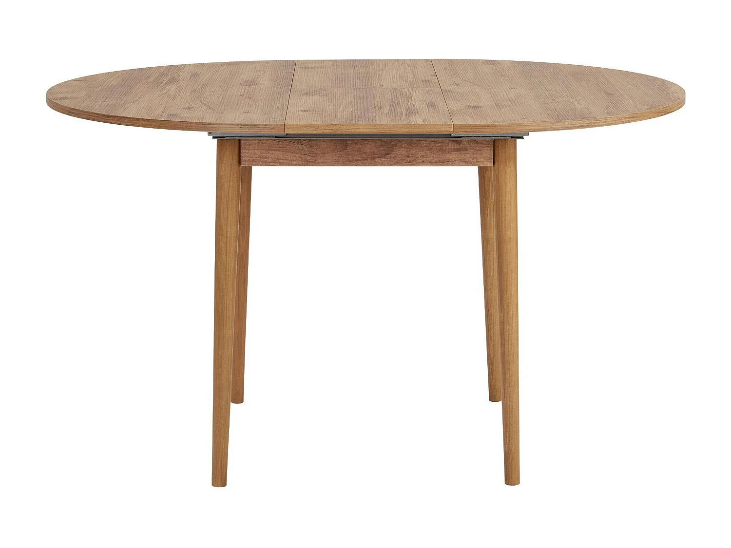 Table ronde extensible effet bois de pin 100-131 cm MARFA