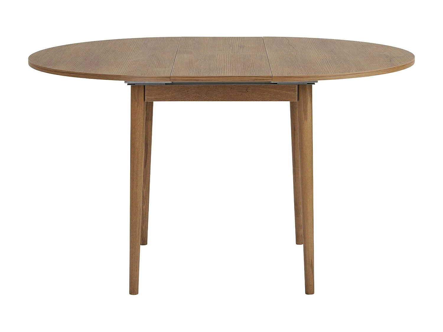 Table ronde extensible effet chêne brun 100-131 cm MARFA