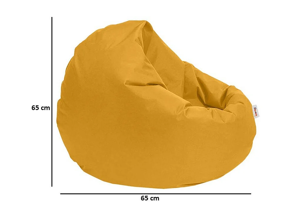 Pouf extérieur imperméable jaune ARTA