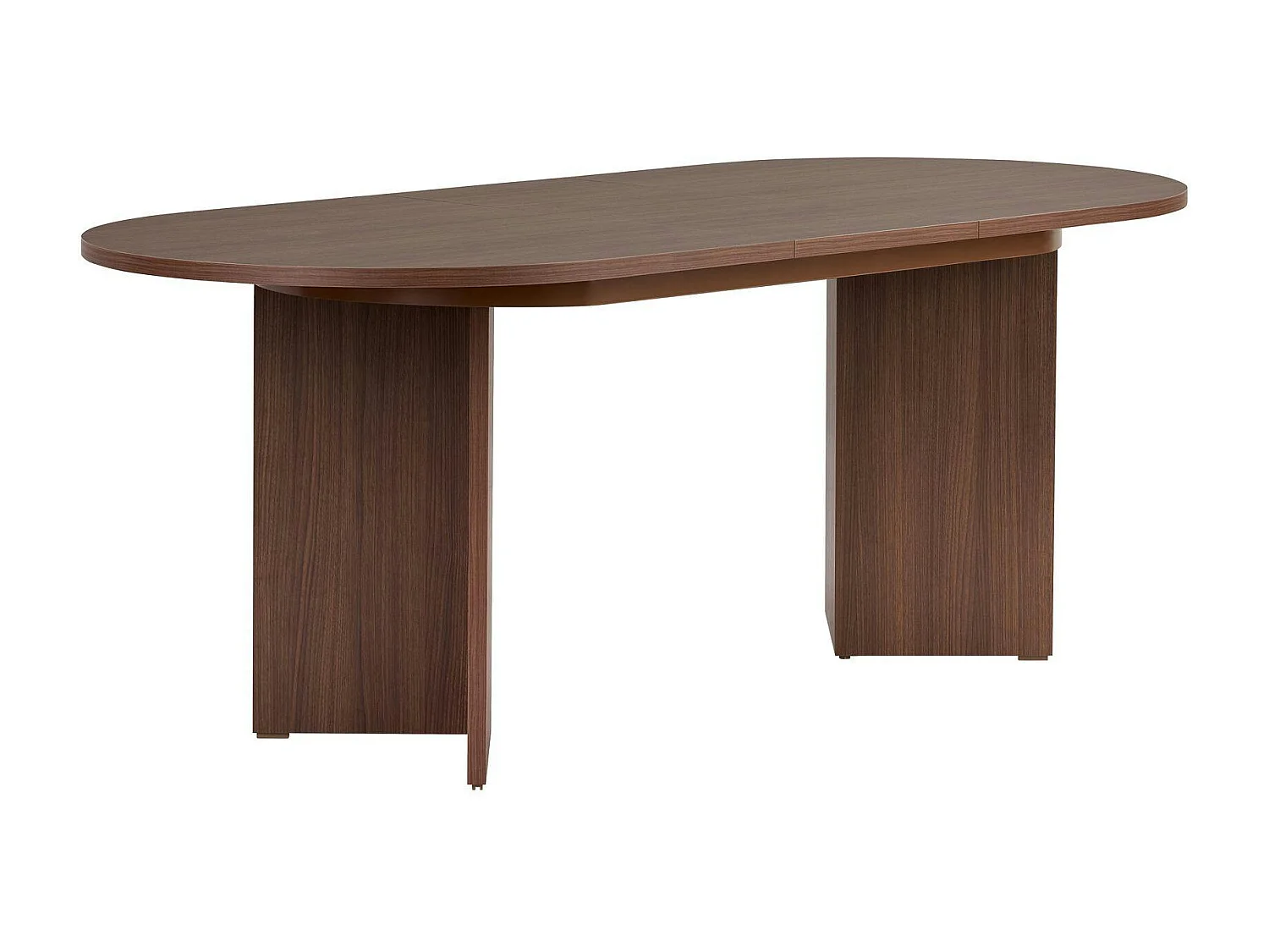 Table ovale extensible effet bois noyer 160-200 cm MARFA