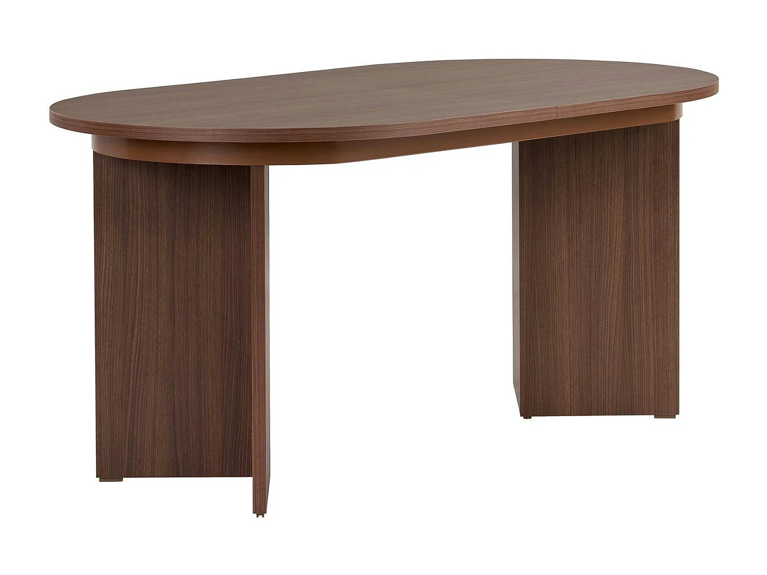 Table ovale extensible effet bois noyer 160-200 cm MARFA