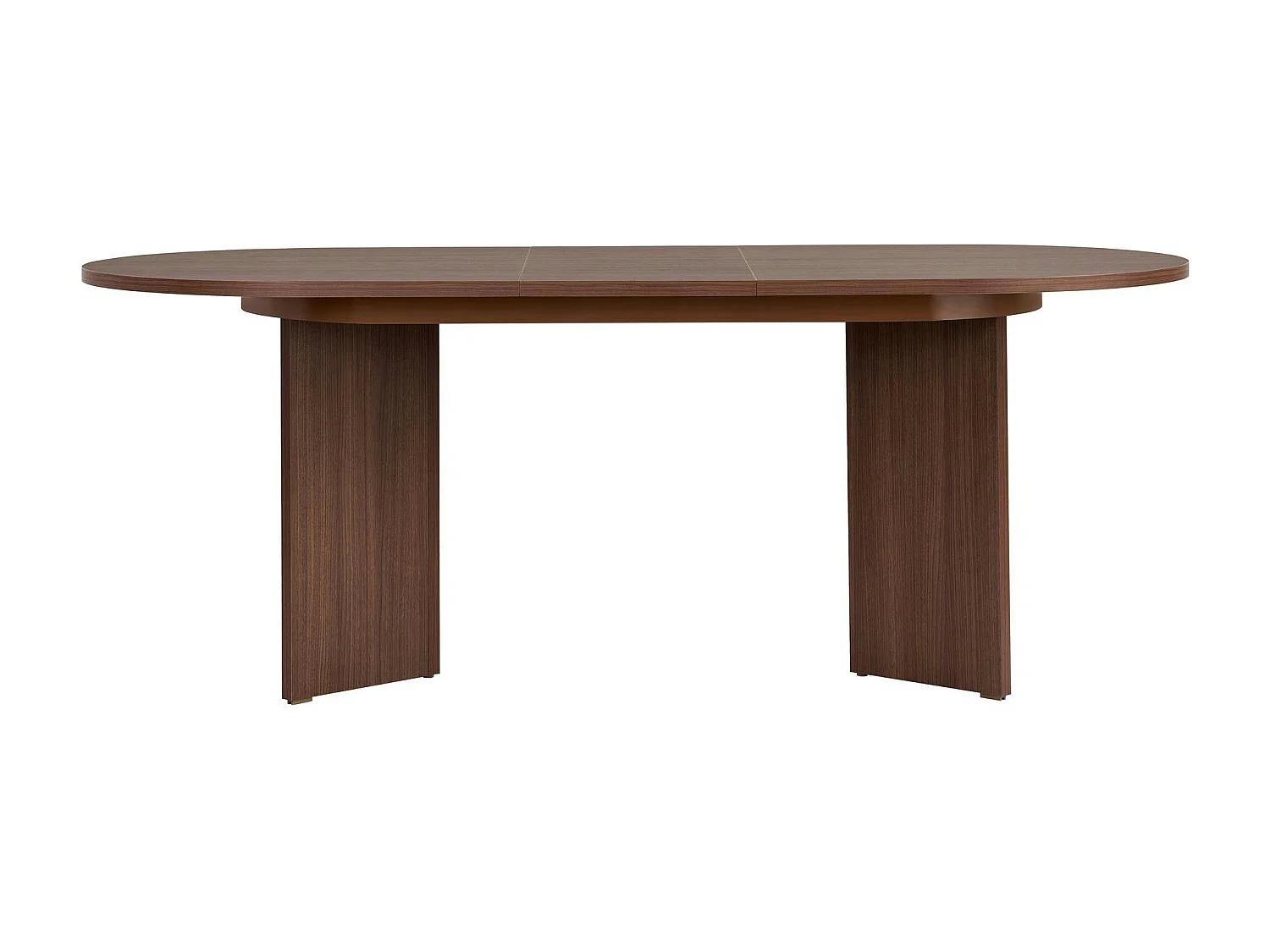 Table ovale extensible effet bois noyer 160-200 cm MARFA