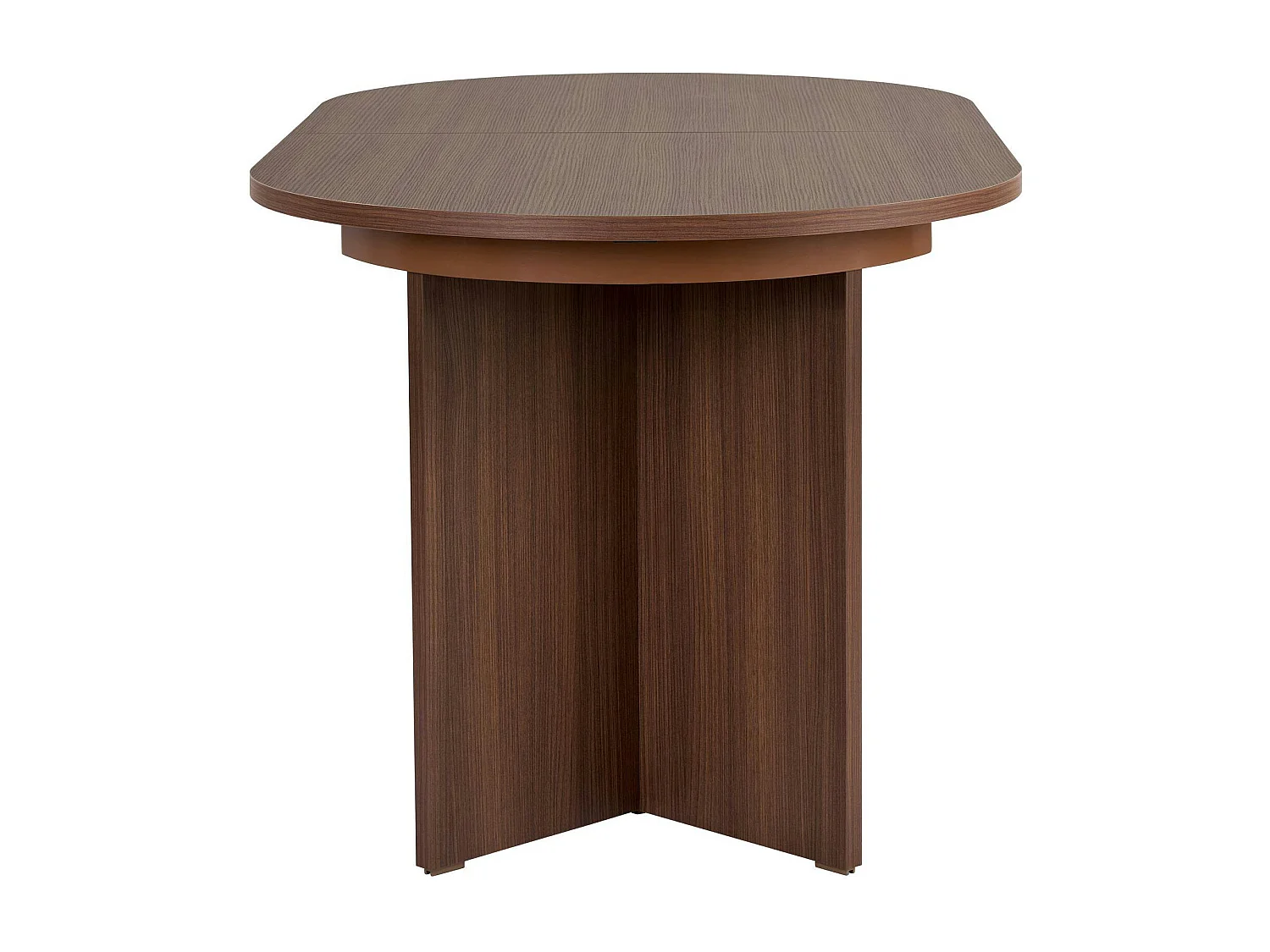 Table ovale extensible effet bois noyer 160-200 cm MARFA