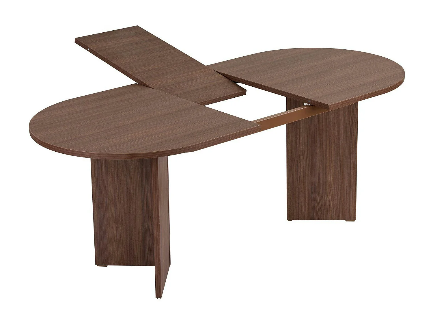 Table ovale extensible effet bois noyer 160-200 cm MARFA