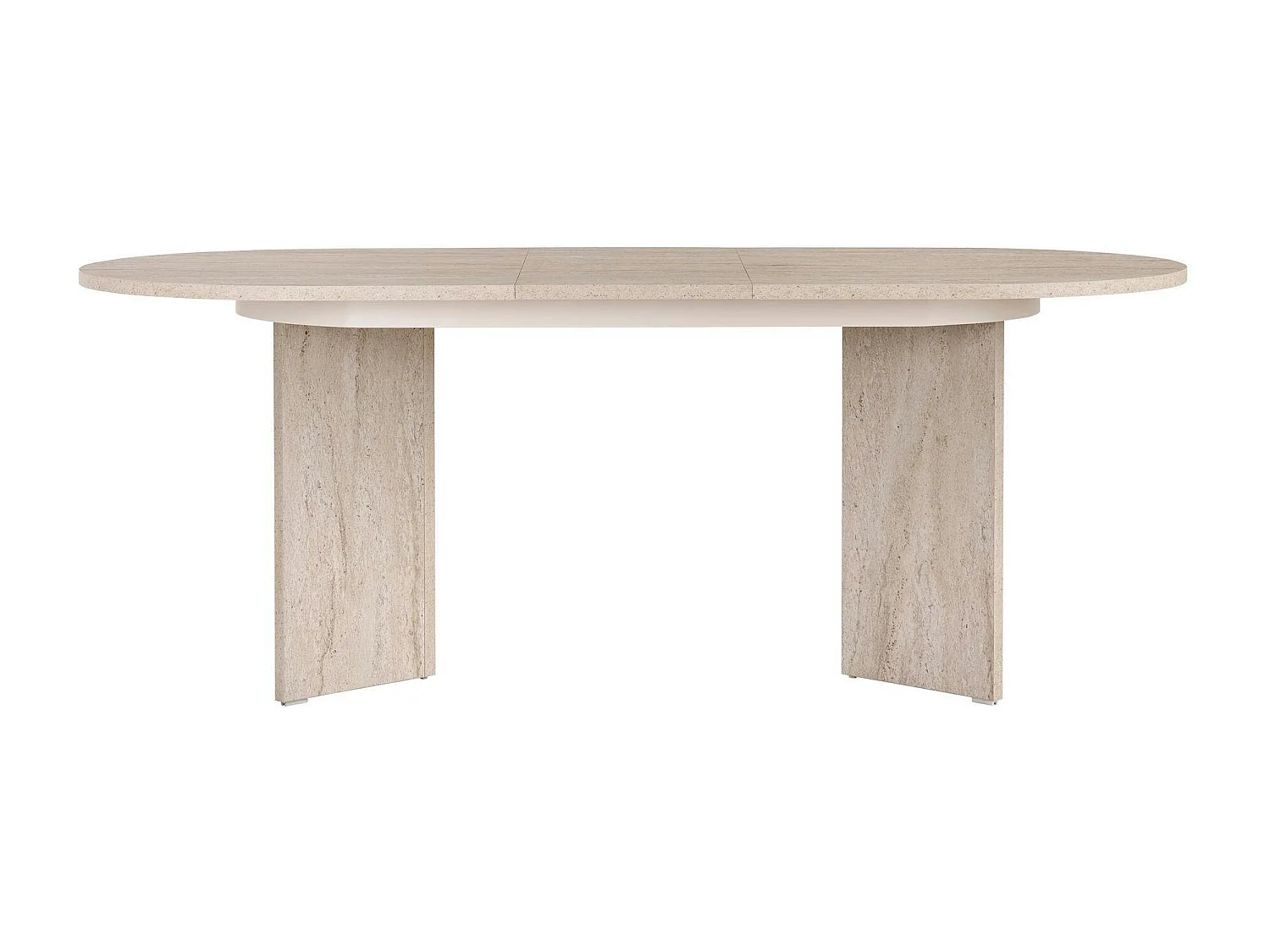Table ovale extensible effet travertin 160-200 cm MARFA
