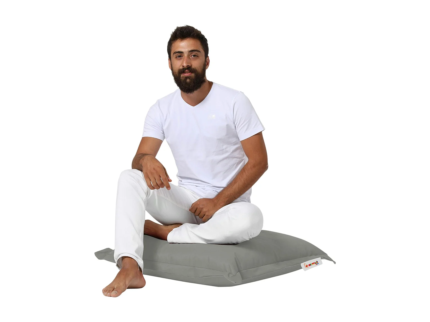 Coussin pouf extérieur gris ARTA