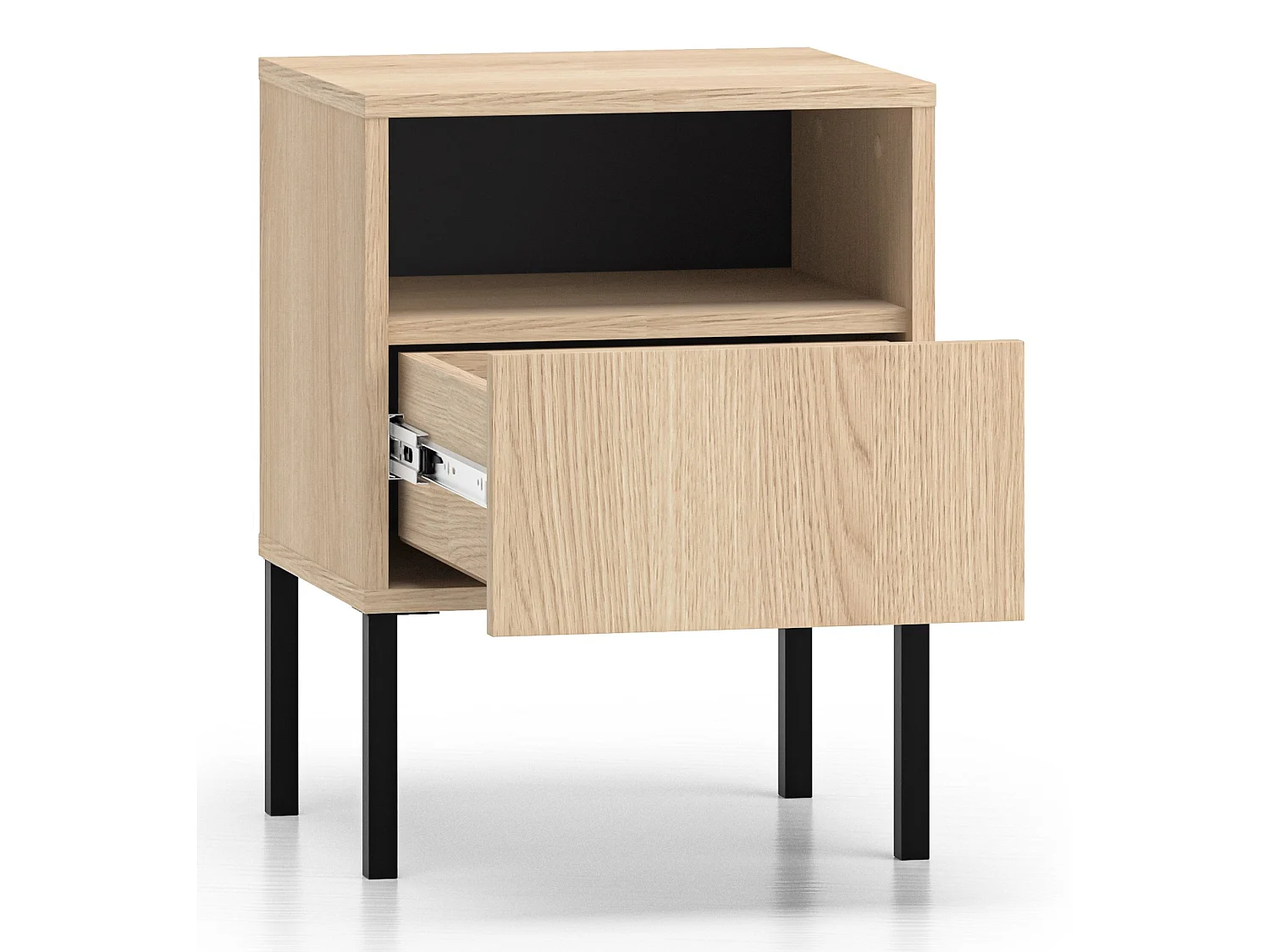 Table de chevet avec tiroir – 40 cm – chêne – BARNEE