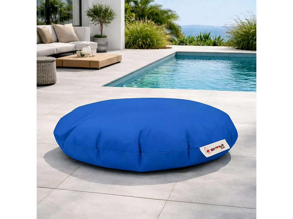 Pouf extérieur imperméable bleu ARTA