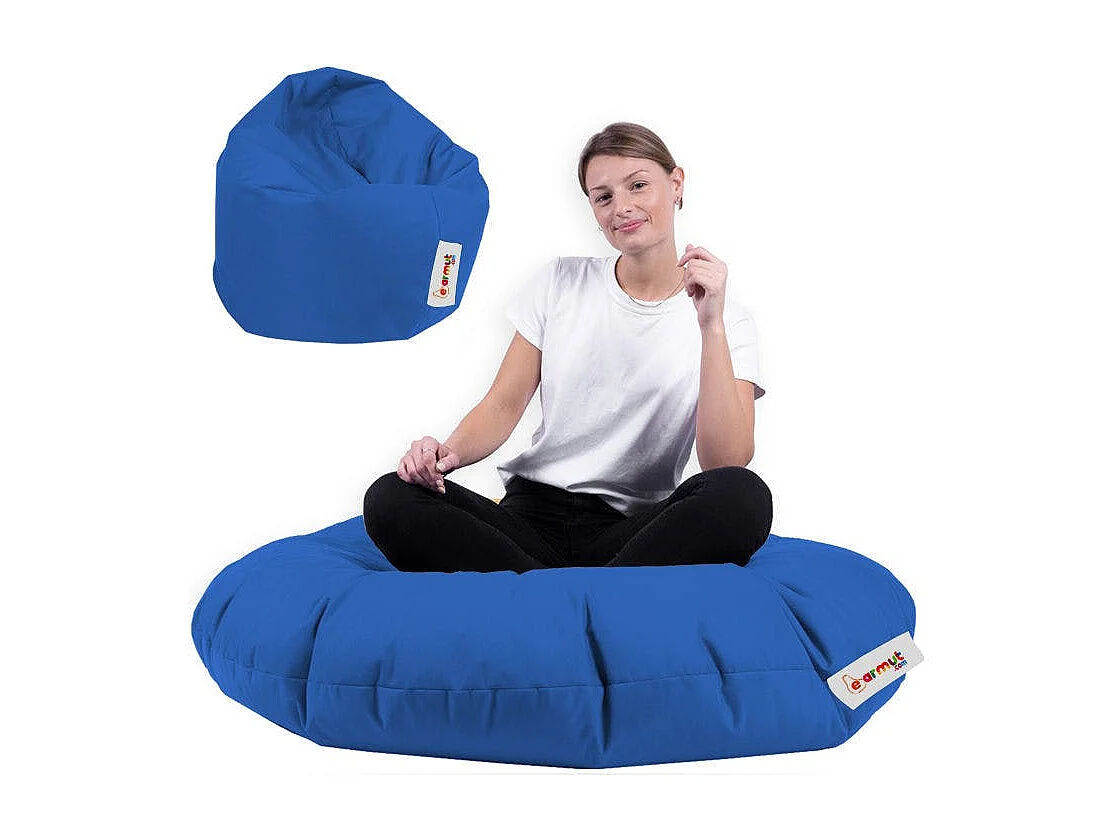 Pouf extérieur imperméable bleu ARTA