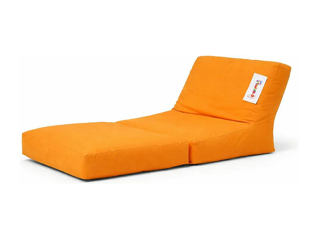 Pouf chaise longue extérieur orange ARTA
