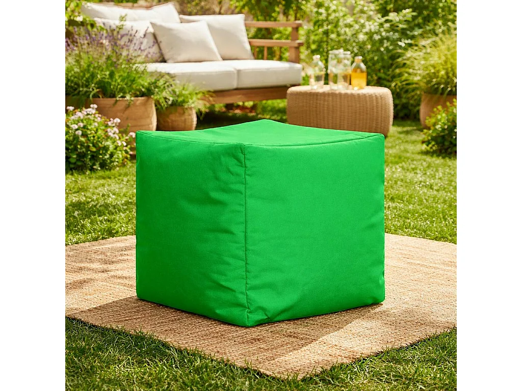Pouf cube d'extérieur vert ARTA
