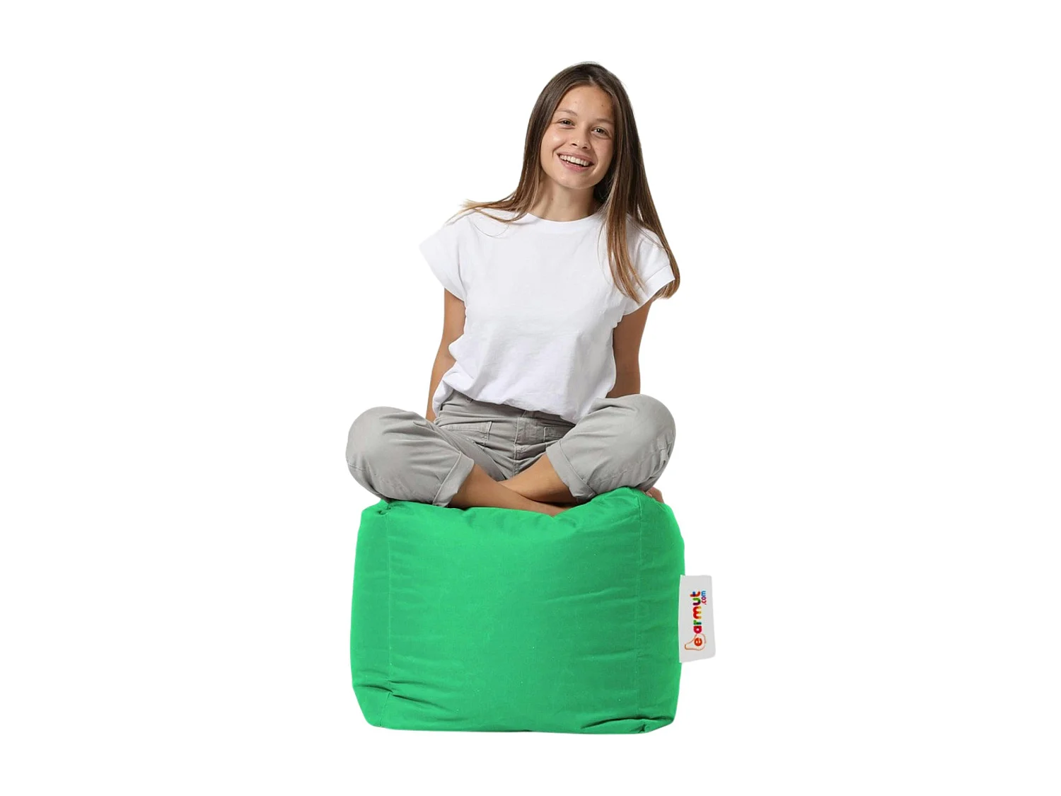 Pouf cube d'extérieur vert ARTA