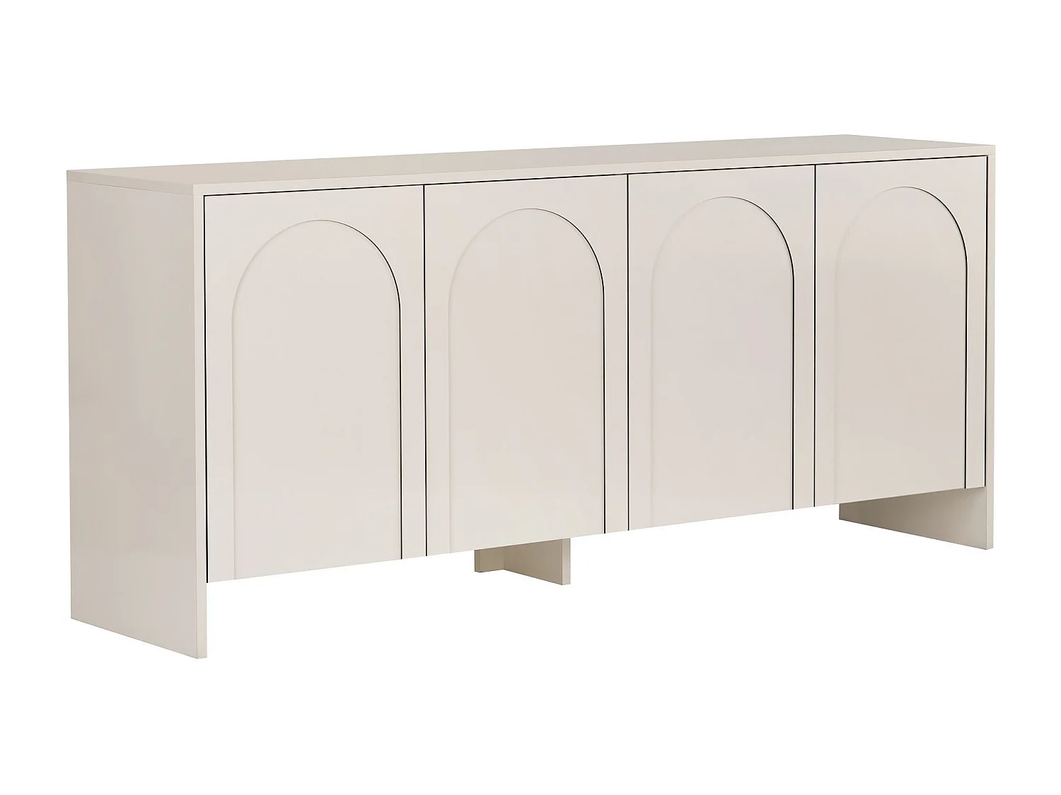 Buffet en bois "Arlen" - 180 x 45 x 80 cm - Crème