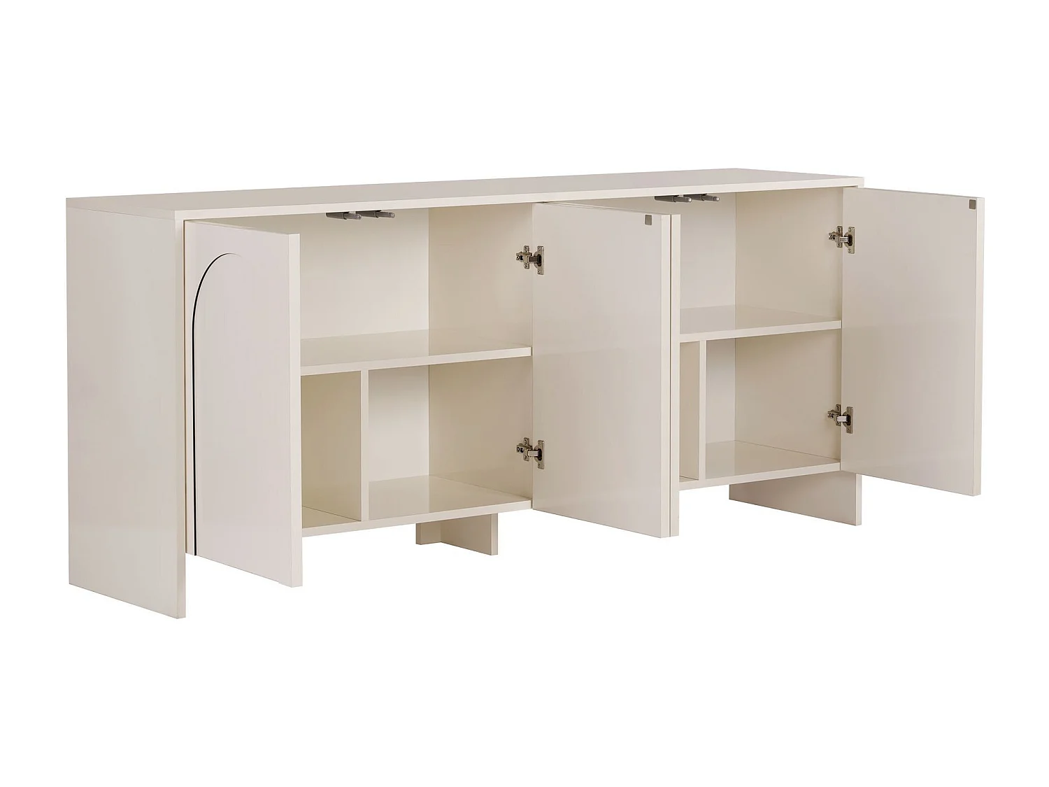 Buffet en bois "Arlen" - 180 x 45 x 80 cm - Crème