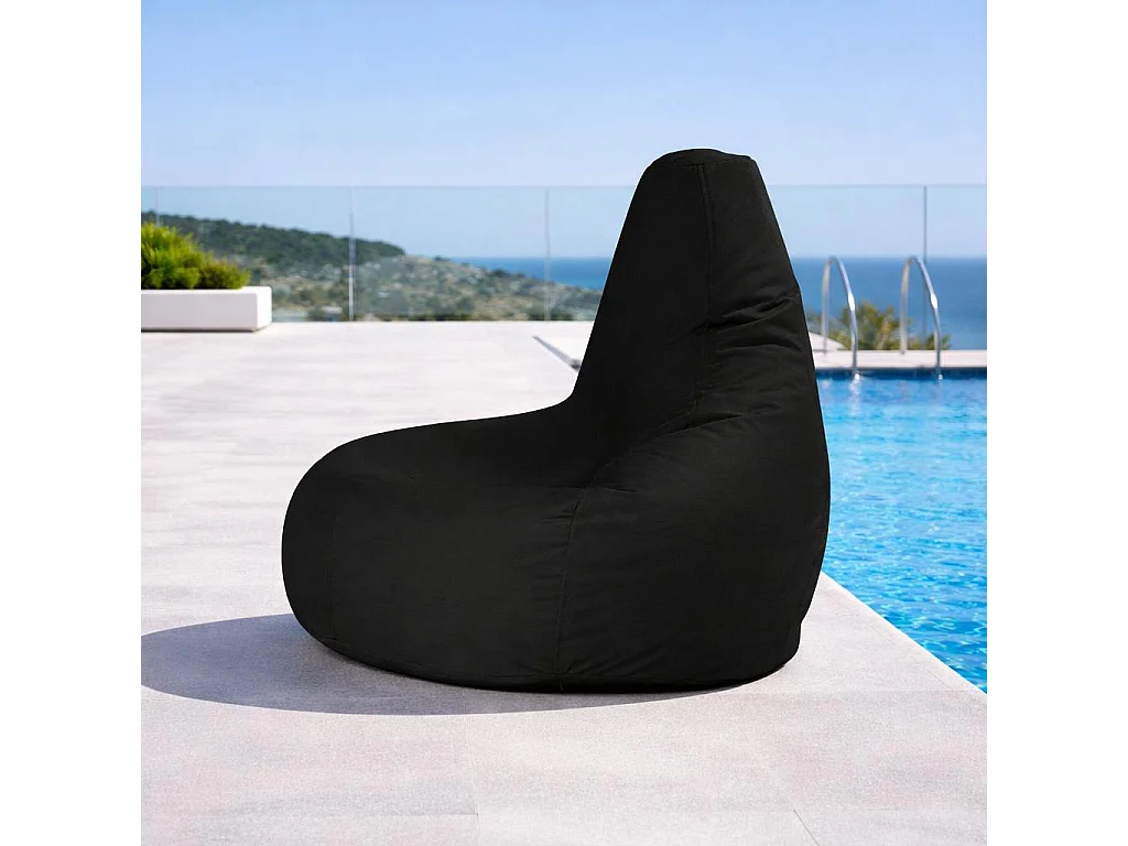 Pouf poire extérieur noir ARTA