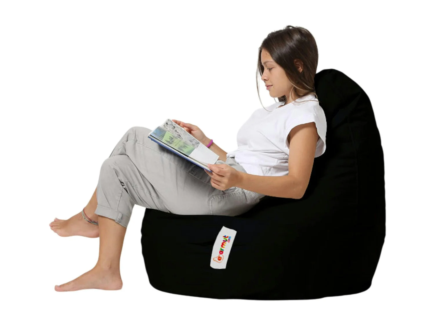 Pouf poire extérieur noir ARTA