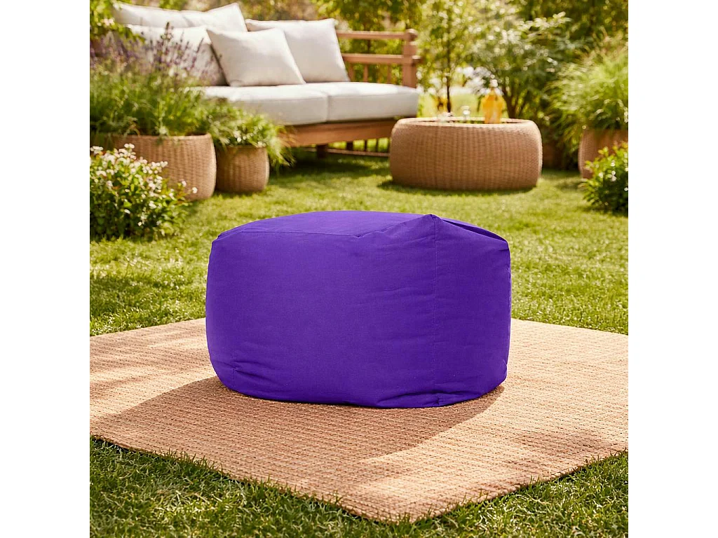 Pouf cube d'extérieur violet ARTA