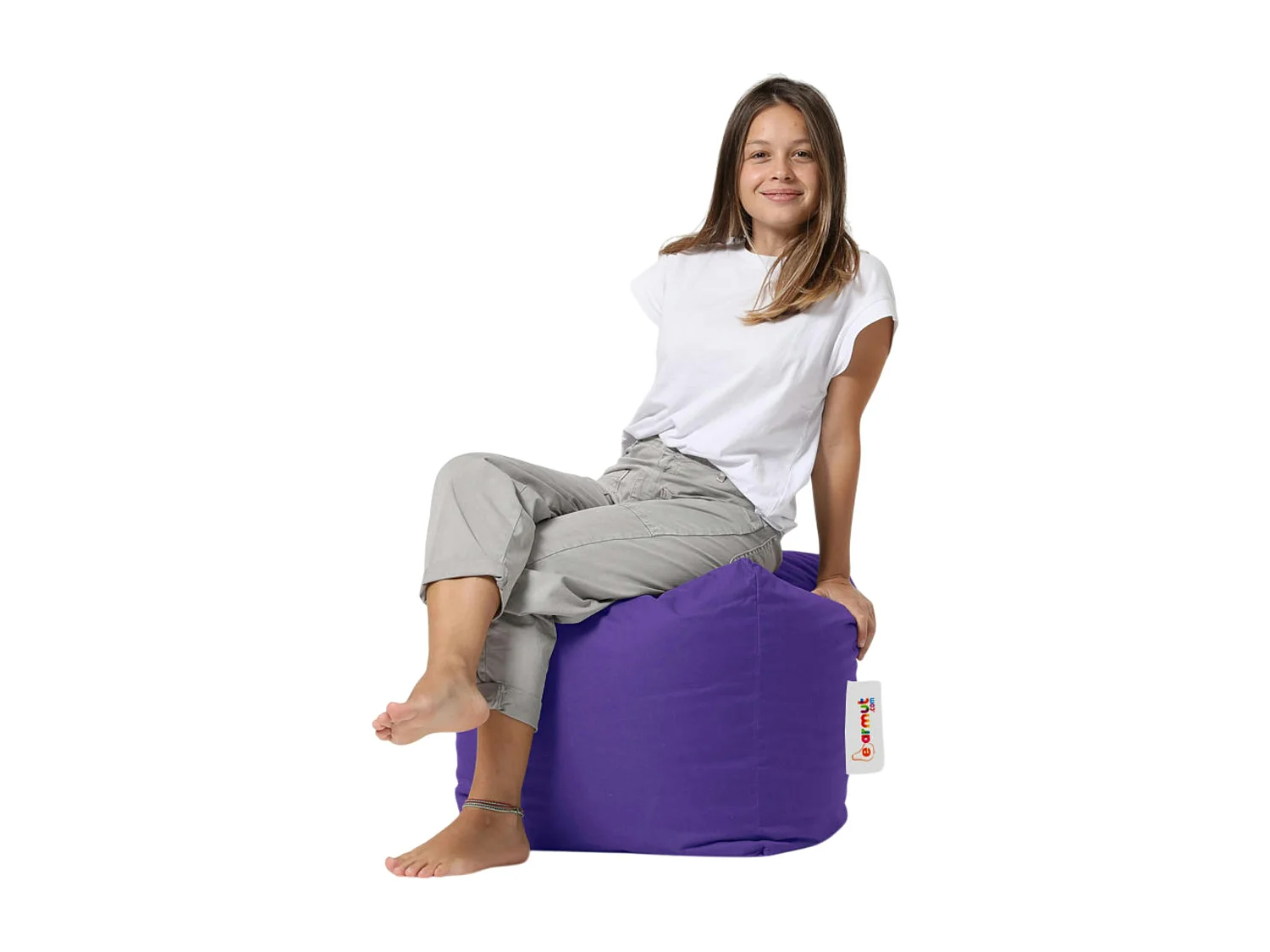 Pouf cube d'extérieur violet ARTA