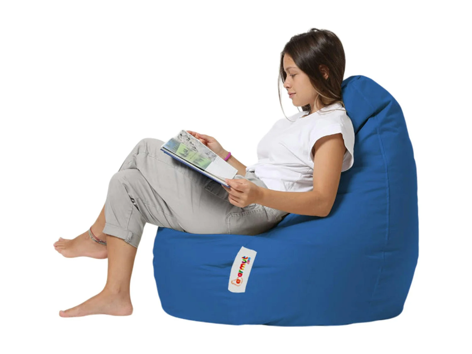 Pouf poire extérieur bleu ARTA