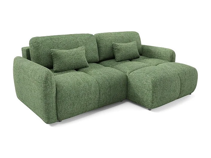 Canapé d’angle convertible 4 places TIARA en tissu texturé - 250 cm