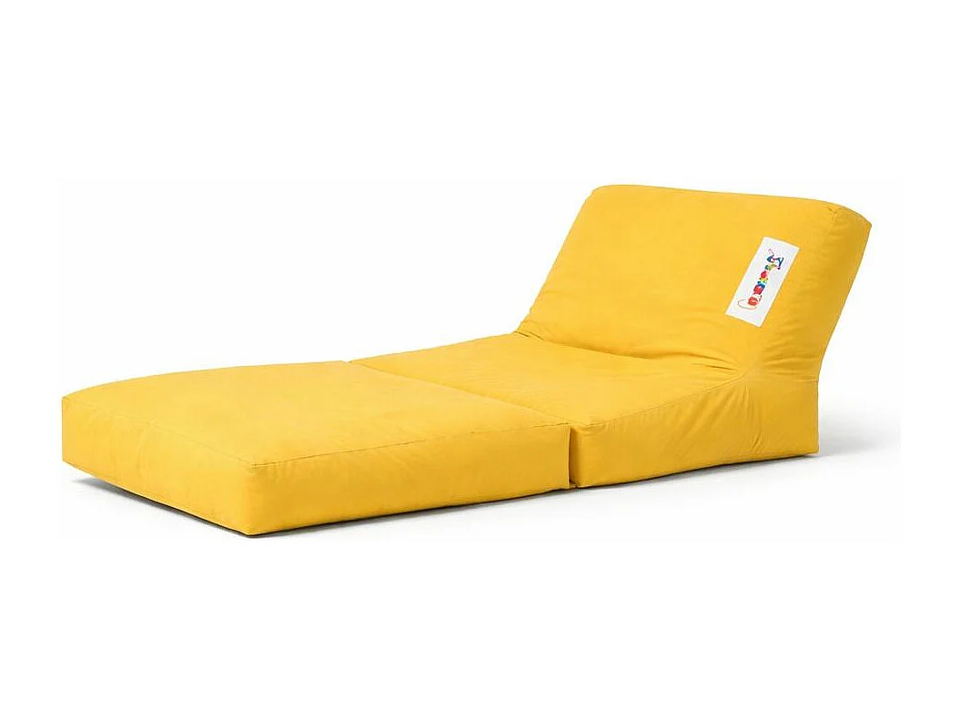 Pouf chaise longue extérieur jaune ARTA