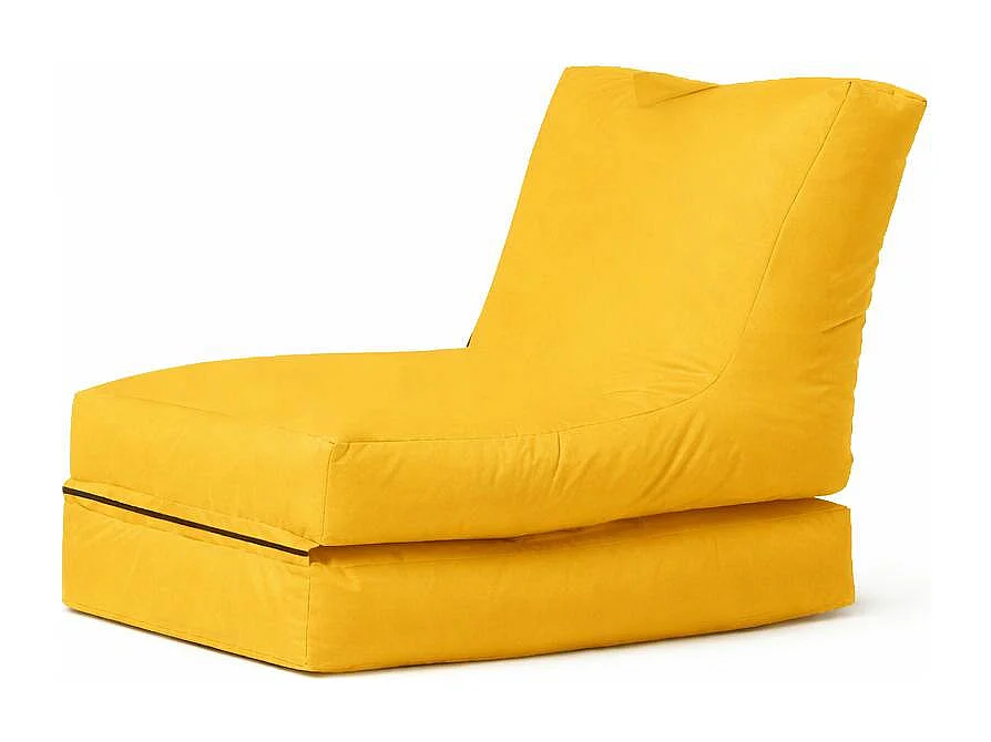 Pouf chaise longue extérieur jaune ARTA