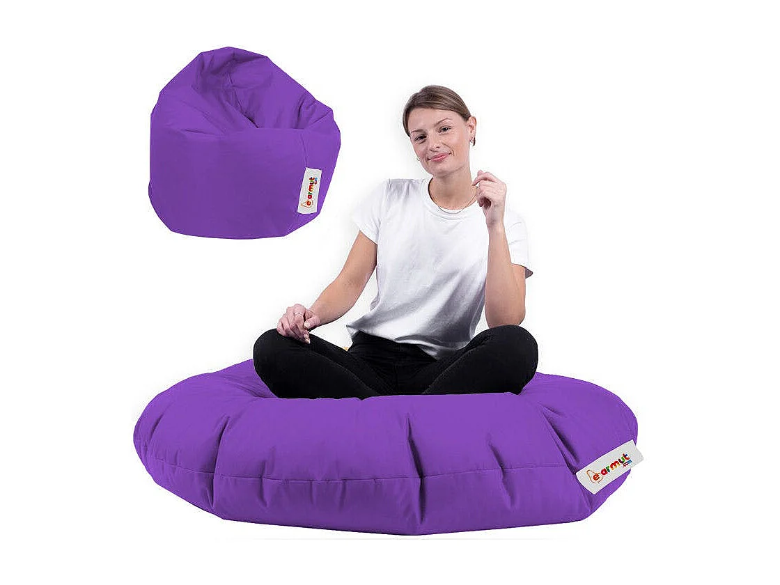 Pouf extérieur imperméable violet ARTA
