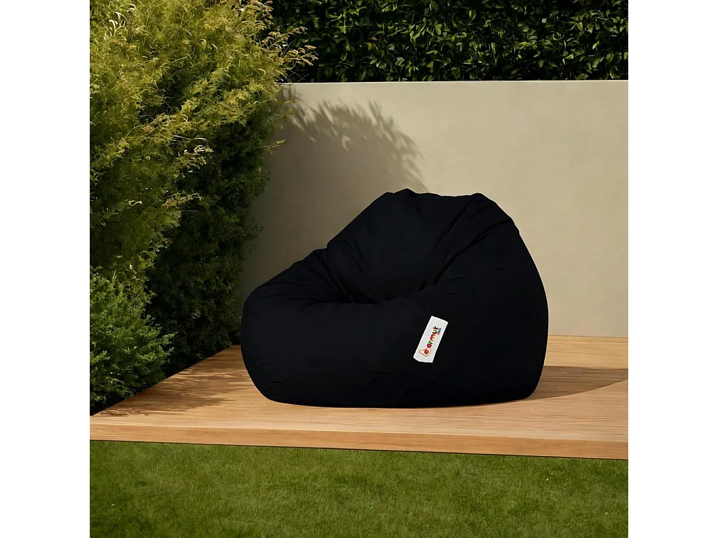 Pouf poire XXL extérieur noir ARTA