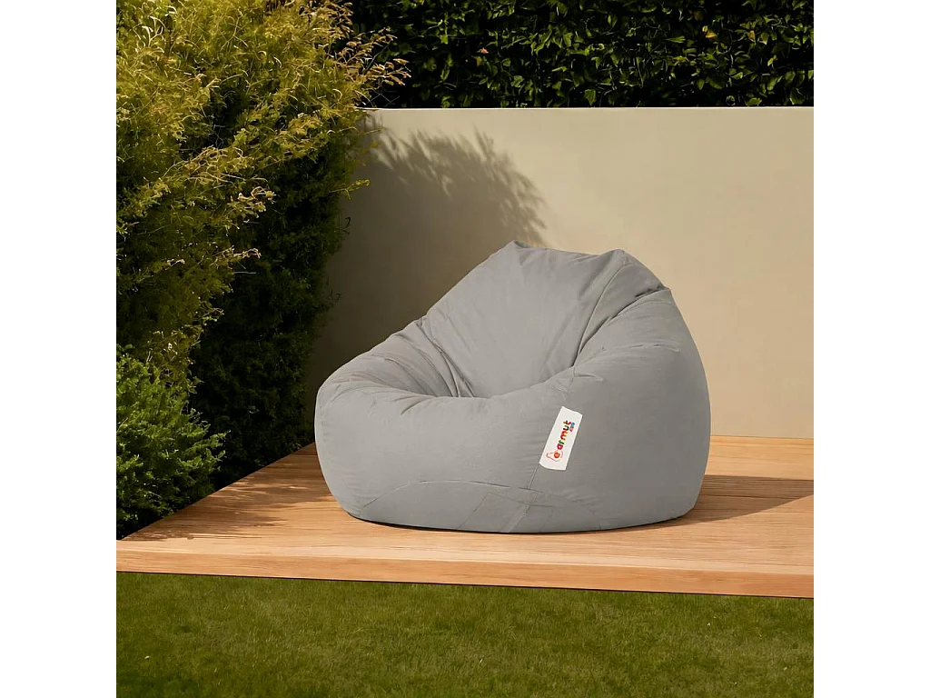 Pouf poire XXL extérieur gris ARTA