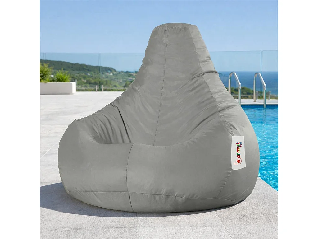 Pouf poire extérieur gris ARTA