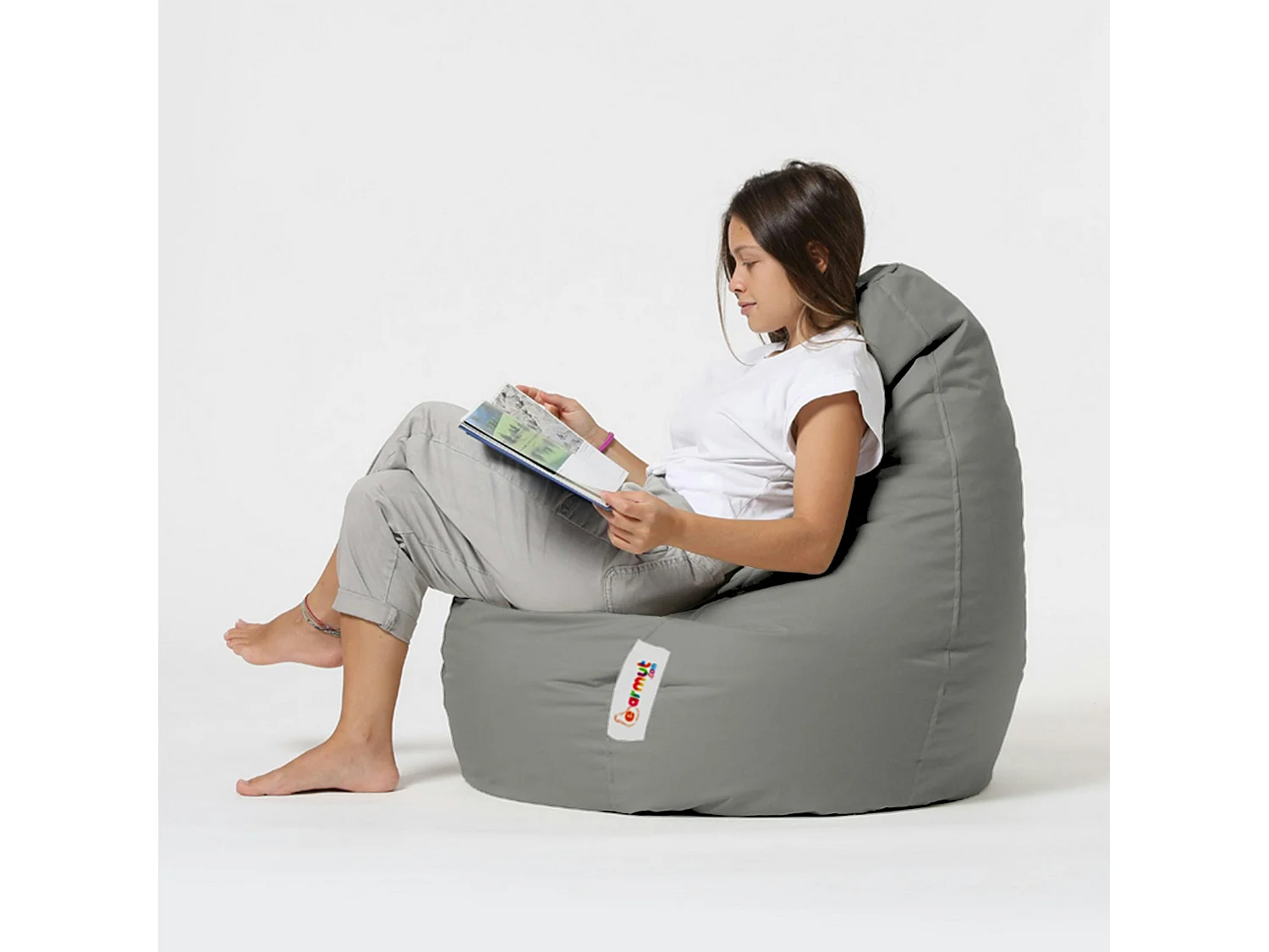 Pouf poire extérieur gris ARTA