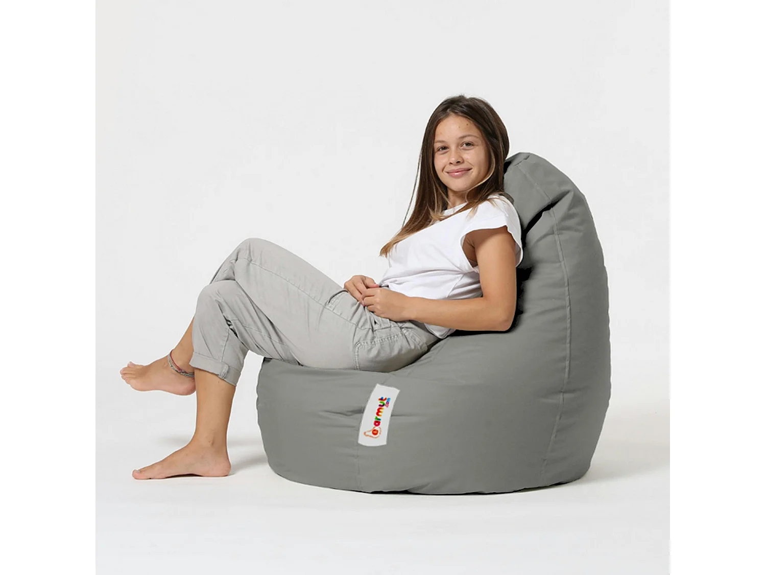 Pouf poire extérieur gris ARTA