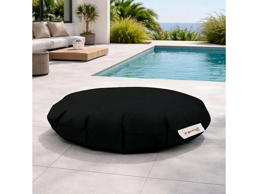 Pouf extérieur imperméable noir ARTA