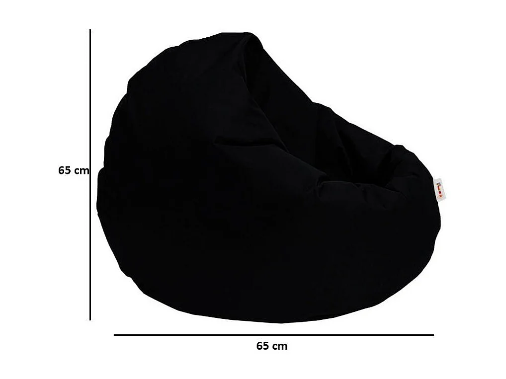 Pouf extérieur imperméable noir ARTA