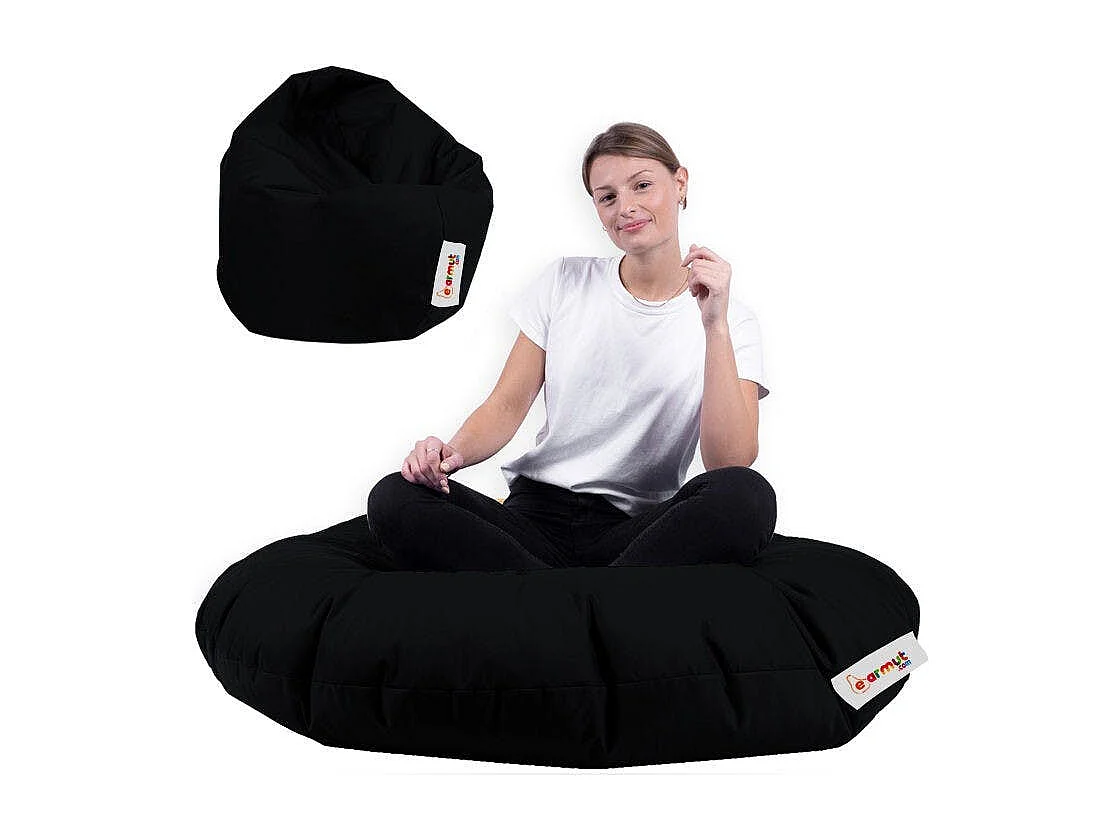 Pouf extérieur imperméable noir ARTA