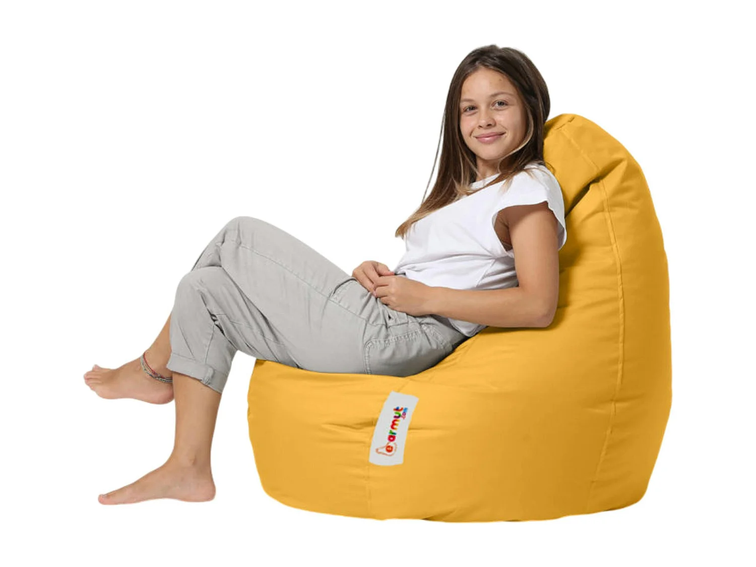 Pouf poire extérieur jaune ARTA