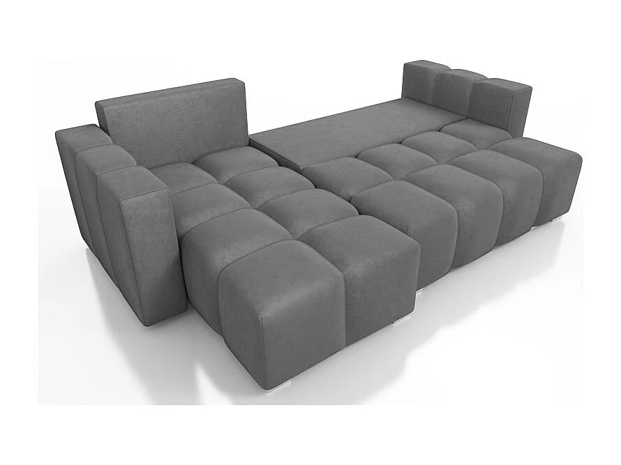 Canapé d’angle convertible 4 places COLINIA en tissu - 249 cm